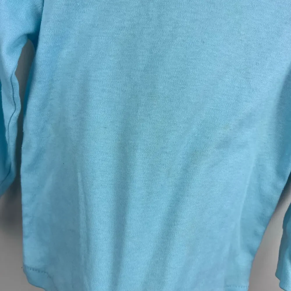 Vintage OshKosh B'gosh Long Sleeve Blue Angel Bow Turtleneck Top 3T USA